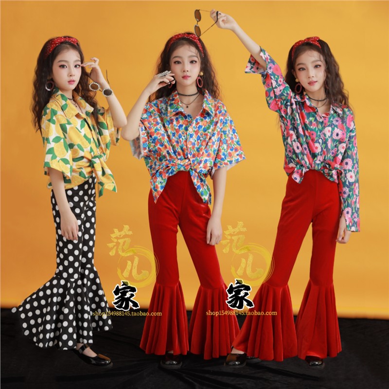 女童复古港风潮装时尚t台摩登潮服儿童摄影复古派对8090年代时装7