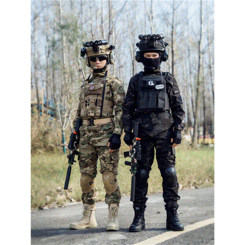 儿童特种兵套装迷彩服男女户外战术长袖军训表演夏令营迷彩演出服