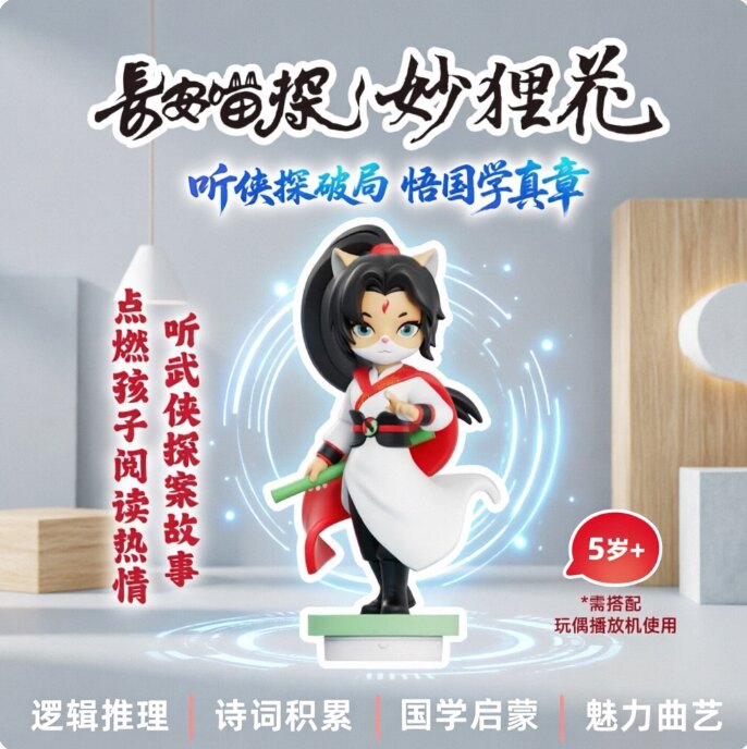 凯叔长安喵探妙狸花故事机5岁+图片