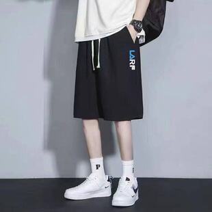 篮球运动短裤男士夏季薄款五分裤子美式潮牌青少年休闲冰丝五分裤