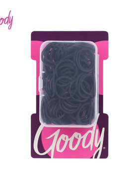 Goody歌妮发圈女高弹耐用黑色迷你橡皮筋扎发编发小号发绳100根装