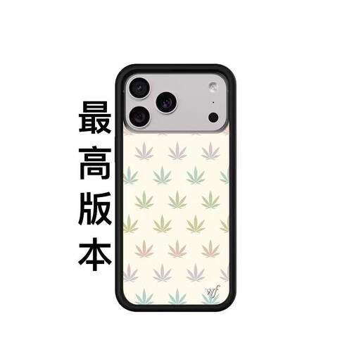 Wildflow黄粉白波点手机壳彩色印花适用苹果iPhone17ProMax硬壳16全包15硅胶14防摔欧美wf保护套华强北高版本