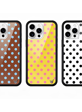 顶版Wildflow棕色/黄色/黑白波点野花手机壳适用iPhone17/16ProMax苹果15/14/13/12Plus硬壳防摔保护套WF新款