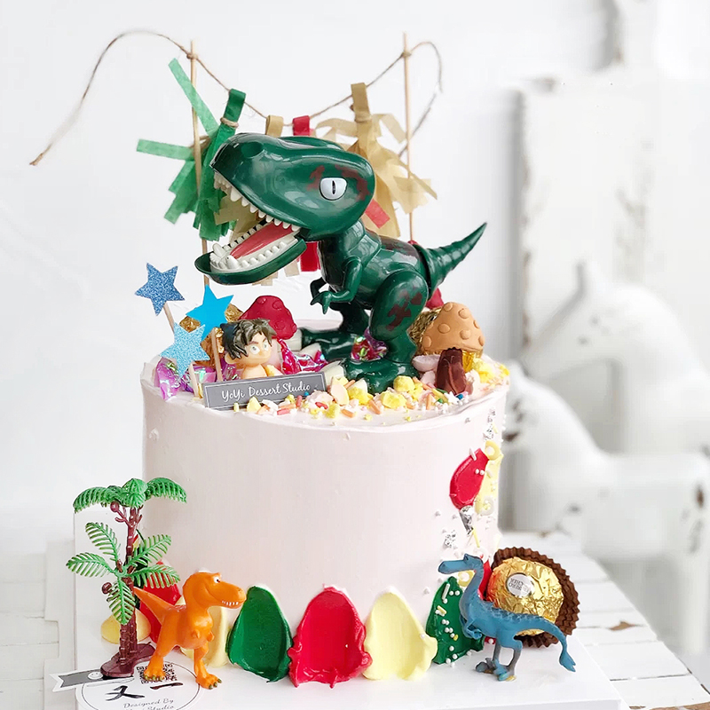 森林恐龙主题摆设用品蛋糕装饰