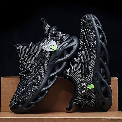 Men Sports Running Black Jogging Shoes Casual Sneakers Outdo