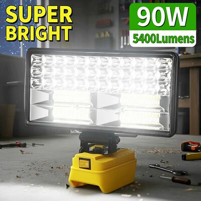 Compatible with DeWalt Lithium-Ion Batteries: Cordless LED W