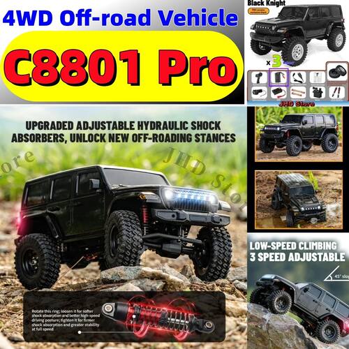 JHD For JJRC C8801Pro 1/18 RC Car Wrangler Off-road Climbing