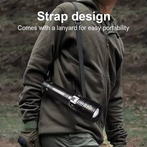 High Power Flashlight Rechargeable LED Lamp Long Range Tacti
