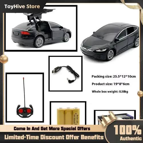1:24 Tesla Rc Car 4-Channel Drfit Remote Control Car With Li