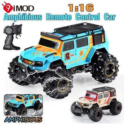 9IMOD 1/16 RC Car Amphibious Stunt Vehicle 2.4G 4WD Police C