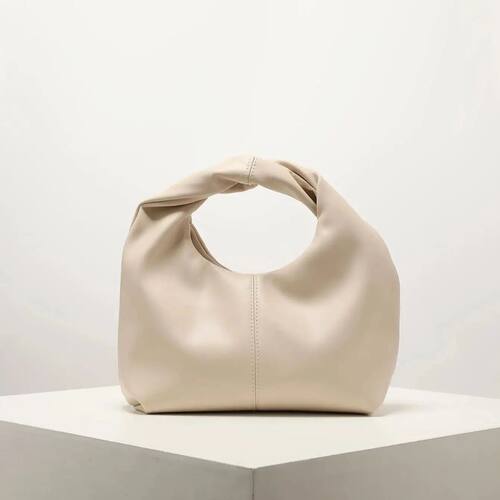 Stylish twist square bag, solid color top clutch bag, simple