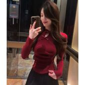 Style Shirt Fashion Long Chinese Bottoming Buttons Sleeve