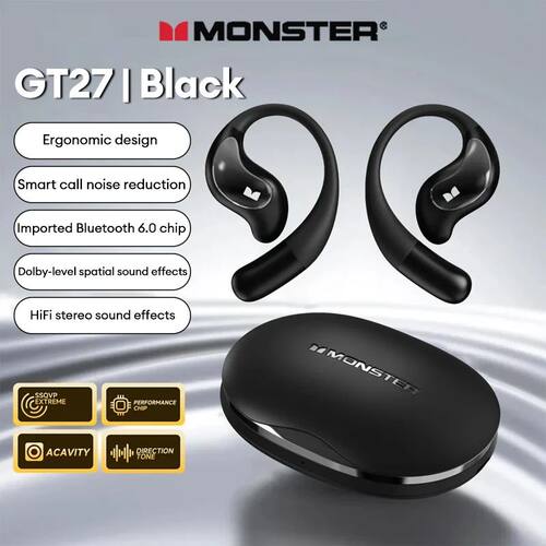 Monster GT27 OWS Bluetooth6.0 Earphone Open-ear earbuds Wire