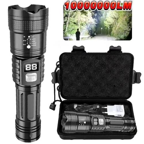 Super Bright LED Flashlight Type-C Rechargeable Led Torch Lo