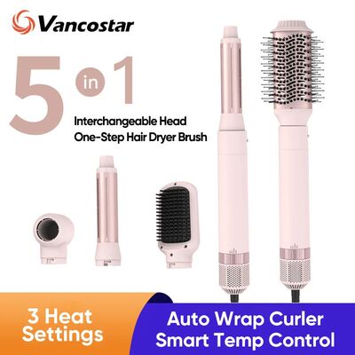 5in1 Hair Dryer Brush Curling Iron Hair Dryer Detachable Aut