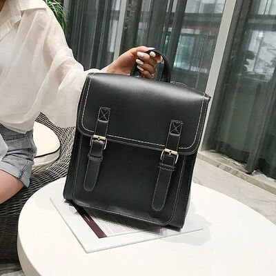Vintage Backpack Female Pu Leather Bag Women's Backpack Fash