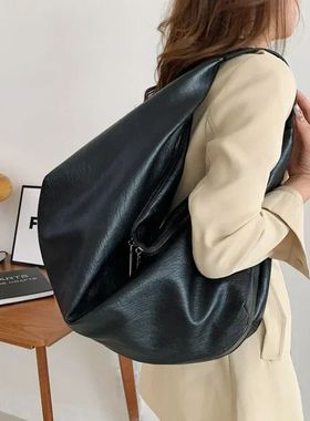 Big Black Shoulder Bags for Women Large Hobo Shopper Bag Sol