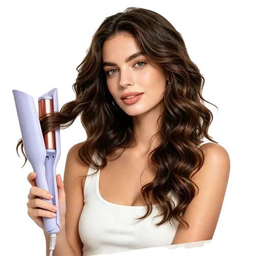Fast Heating Electric Hair Crimper Beach Wave Curling Iron f