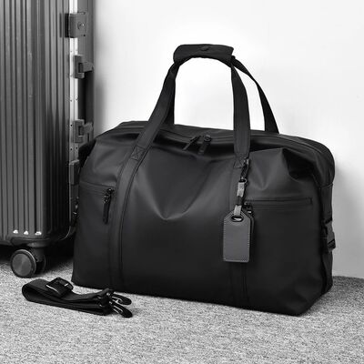 Men's Gym Bag - Black Adjustable Shoulder Strap Duffel Bag f