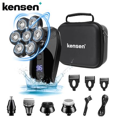 Kensen 5 In 1 Electric Shaver 7D Floating Cutter Head Rechar