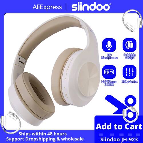 Siindoo JH-923 Wireless Headphones Over Ear,Foldable Bluetoo