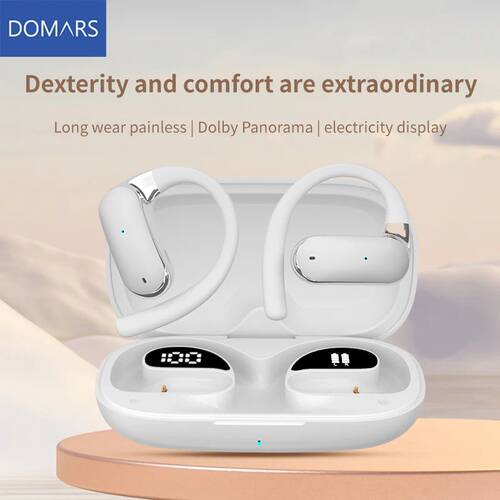 Domars Wireless Earhook Bluetooth Headphones AI Translation