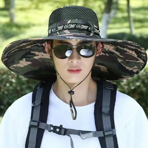 Summer Large Sun Hat Men Women Breathable Fishing Caps Sun U