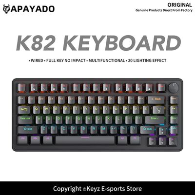 K82 75% Portable Wired Mechanical Keyboard APAYADO Hot Swapp