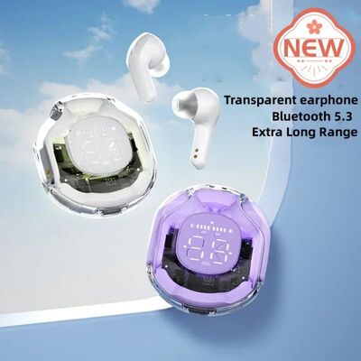 T8 TWS Wireless Bluetooth Headset Transparent ENC Headphones