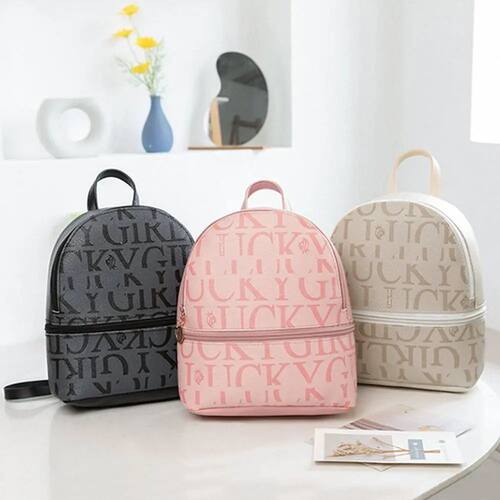 PU Leather Small Backpack Daily Purse Sling Bags For Women F
