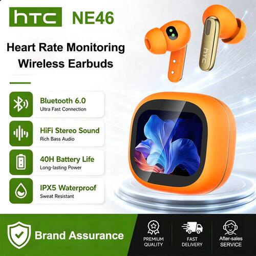 HTC Wireless Bluetooth Earphones NE46 Heart Rate Monitor AI