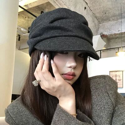 Fashion Warm Winter Berets Hat Retro Solid Color French Arti