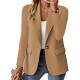 Slee Button Women Wrinkle Single Anti Long Straight Jacket