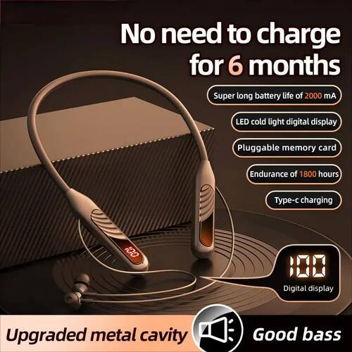 BT-8 Wireless Bluetooth Earphones Sports Headphones Card Ins