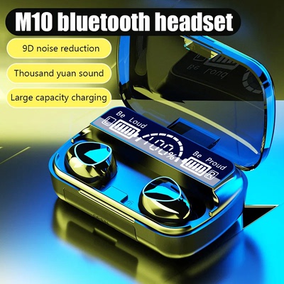 M10 TWS Bluetooth Headphones 2500mAh Charging Box Wireless E