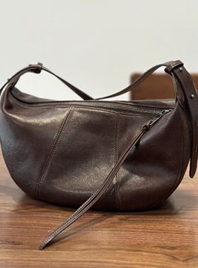 2025 new genuine leather women's bag, top layer cowhide cros