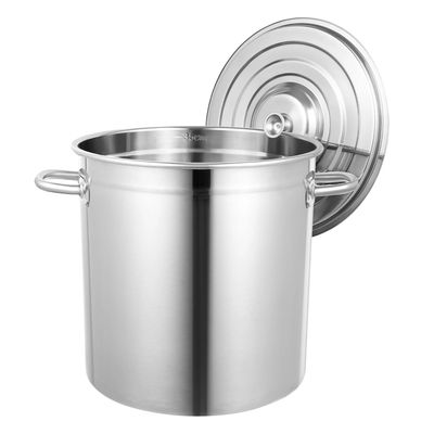 35/50/70L Soup Pot with Cover&Handles, Multi-functional Stai