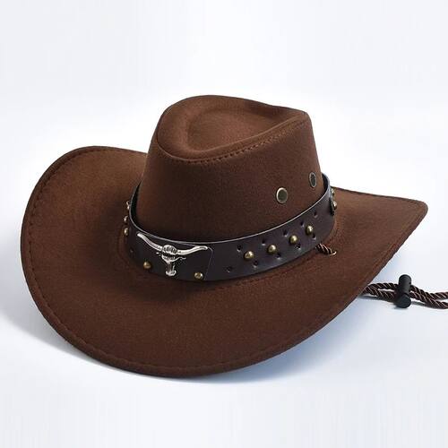 New Artificial Suede Western Cowboy Hats Vintage Big-edge Ge
