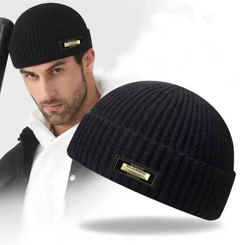 Autumn and winter woolen hats for men and women, melon skin