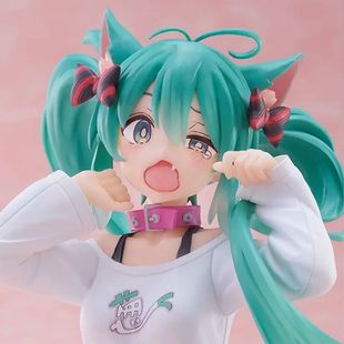 Hatsune Miku Desktop Cute Action Figure 11cm Neko T-Shirt Ve