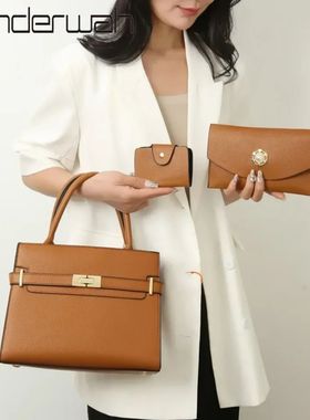 3 Sets Or 1 Big Bag Women's Handbag Large Capacity Bags Luxu