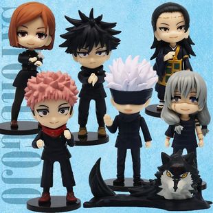 7 Pcs/Pack Q Posket Jujutsu Kaisen 9cm Figure Satoru Gojo It