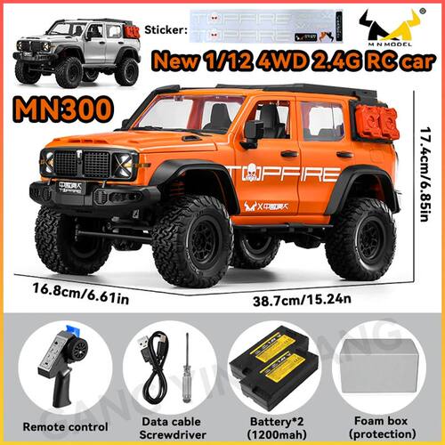 2 MN-300 Climbing Car RC CAR Fully Proportional 4WD Remote C