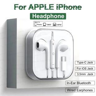 For Type C Wired Headphones For iPhone 11 13 14 15 16 17 Pr