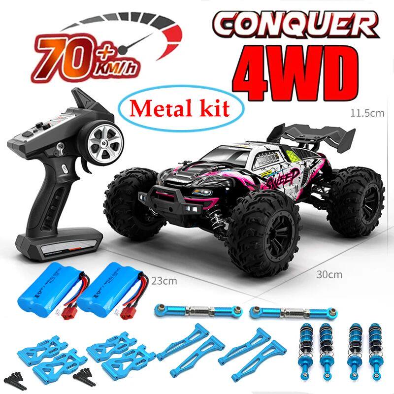 6 75KM/H or 50KM/H 4WD RC Car with LED Remote Control Cars H