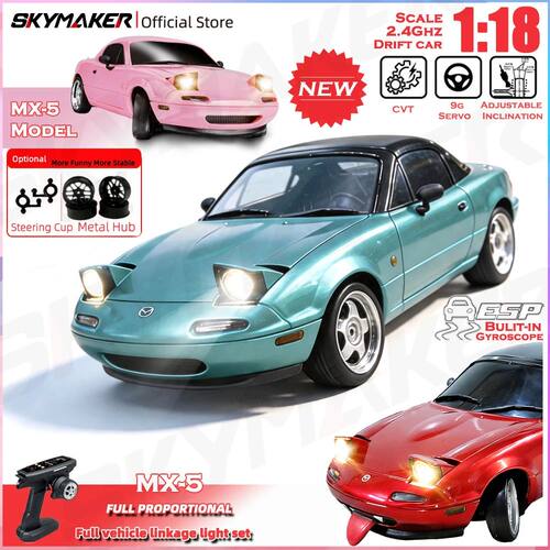 Skymaker LDRC LD1804 1/18 RC Drift Car MX5 2.4GHz RWD with E