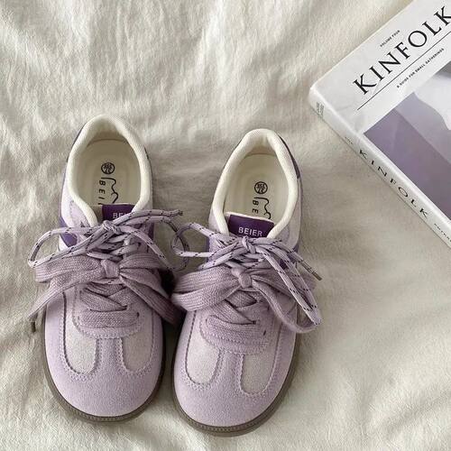 Purple design women's German training shoes, cute and quirky
