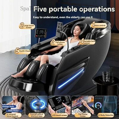 6D Auto Full Body Massage Chair Zero Gravity SL-Track Reclin