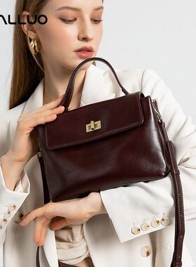 Women's Cow Genuine Leather Shoulder Bag Female Soft Natural