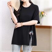 Embroi Chinese New 2024 rend Summer Fashion Neck Style Round